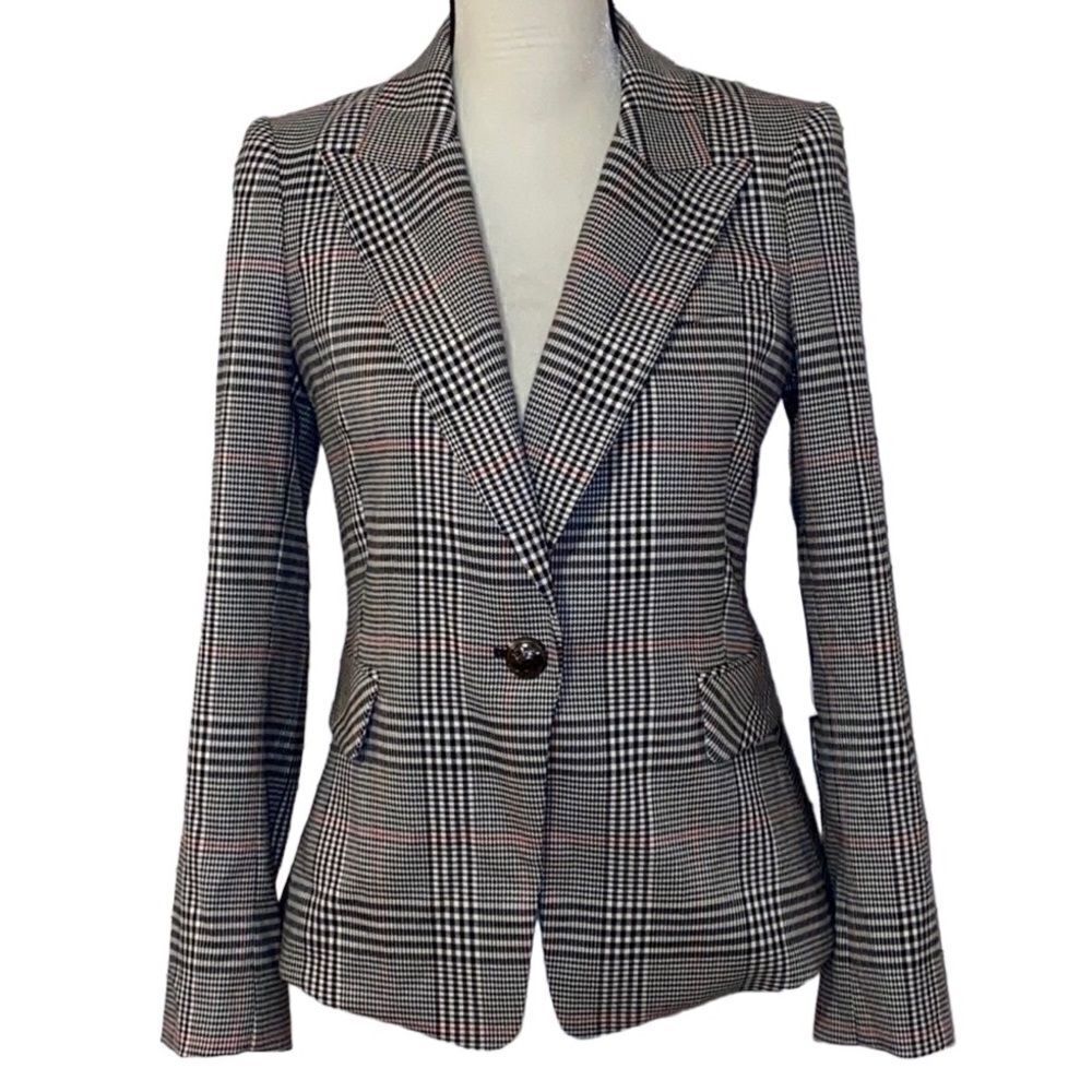 Lini Eve Plaid Single-Button Lined Blazer